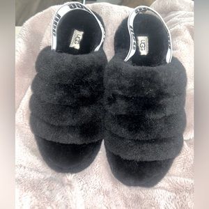 Never Worn, Black Ugg Slingback Slippers. Size 10